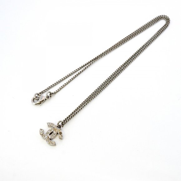 Chanel Coco Mark Silver Metal necklace - Picture 1 of 6